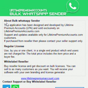 Lifetime Whatsapp Bulk Sender